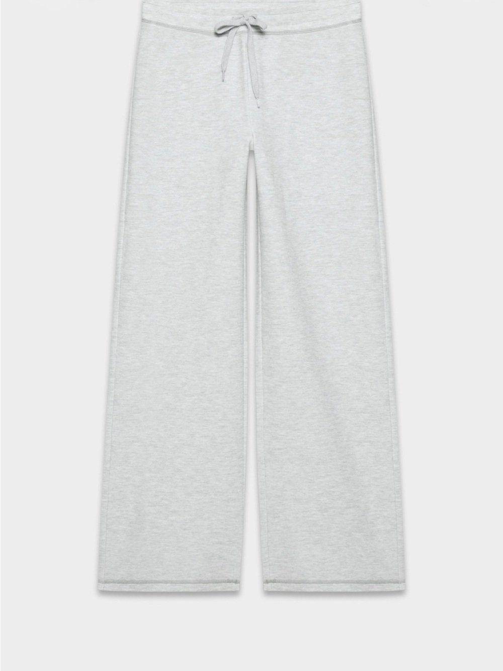 Aritzia Light Gray Wide-Leg Drawstring Pants